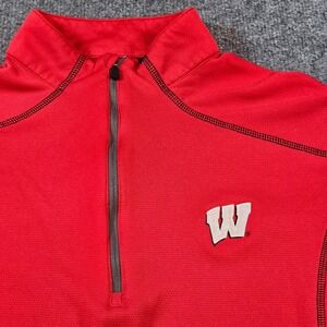 Wisconsin Badgers Ping Mens Medium Red 1/4 Zip Pullover SensorCool Golf NCAA